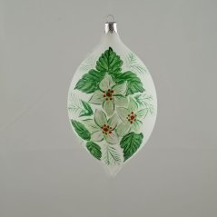 Ručně malovaná skleněná ozdoba „Sněhová kapka“