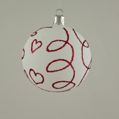 Valentýnská bílá koule, matná